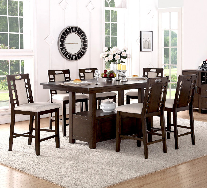 Winston Porter Nika 7 Piece Counter Height Dining Set And Reviews Wayfair 8840